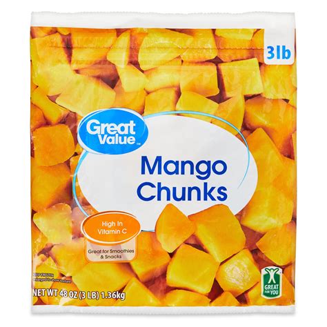 Great Value Mango Chunks Frozen Oz Walmart