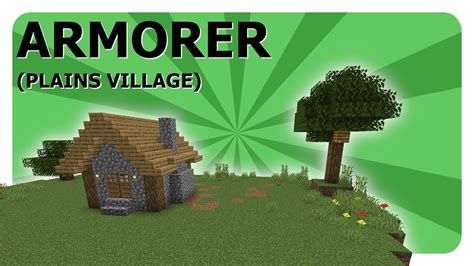 Plains Village Armorer House Minecraft How To Build Tutorial Blacksmith Youtube