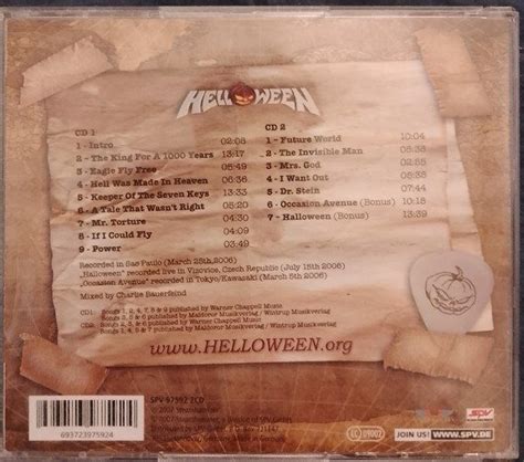 Helloween Keeper Of The Seven Keys The Legacy World Tour Kaufen Auf