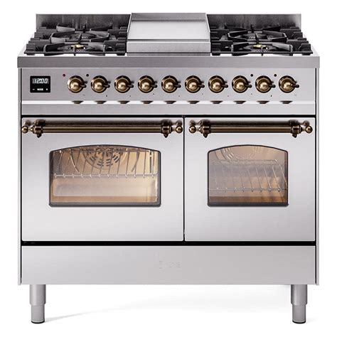 ILVE Nostalgie II 40 In 6 Burner Freestanding Double Oven Dual Fuel