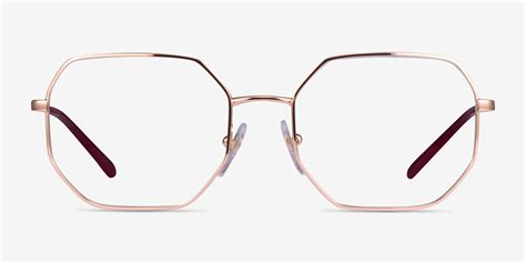 Vogue Eyewear Vo4228 Geometric Rose Gold Frame Glasses For Women Eyebuydirect Canada