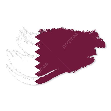 Qatar National Flag Illustration With Symbol Qatar Qatar Flag Qatar