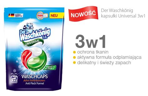 Kapsułki do prania Der Waschkönig DUO CAPS Universal