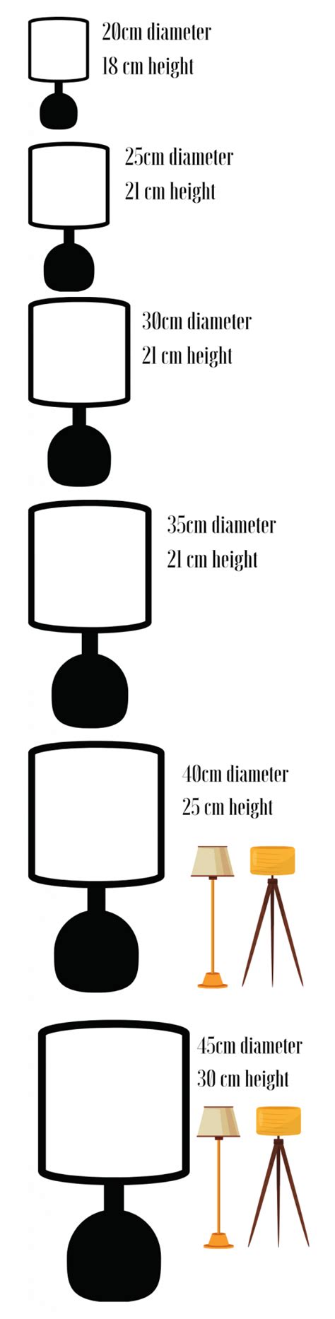 Lampshade Size Guide Hello Boho Handcrafted Lampshades Homewares