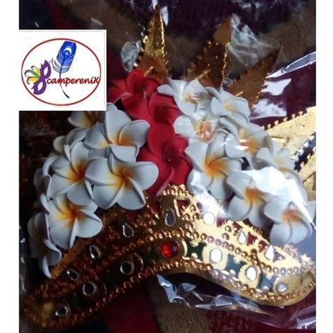 Jual Ori Mahkota Kepala Legong Bali Aksesoris Baju Adat Kostum Tari