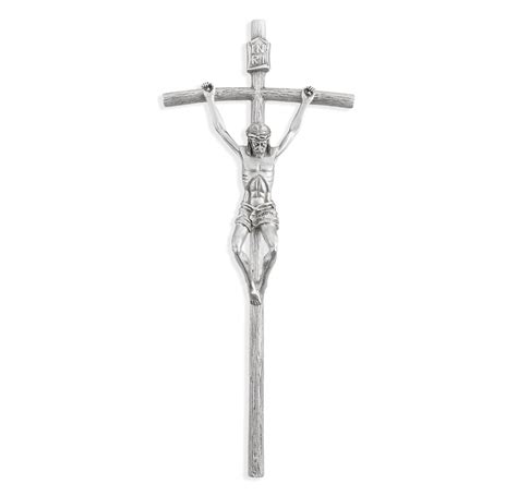 Papal Wall 10 Pewter And Wood Crucifix The Catholic Shop