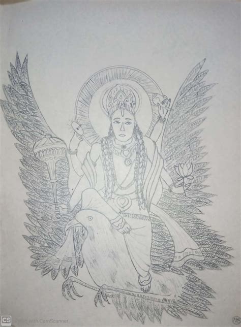 Bhagwan Vishnu | Sketches, Humanoid sketch, Art