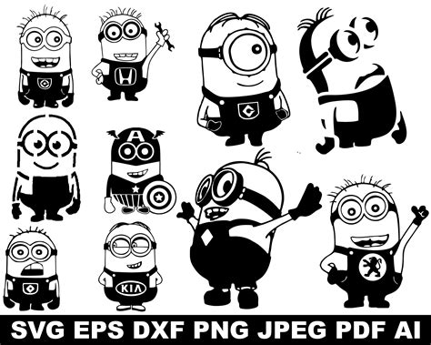 Minions Svg Minions Bundle Svg Minions Party Despicable Me Etsy