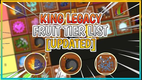 New FRUIT Tier List In King Legacy UPDATE YouTube