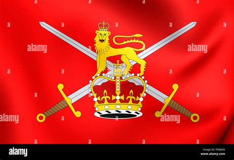 3D Flag of the British Army. Close Up Stock Photo - Alamy