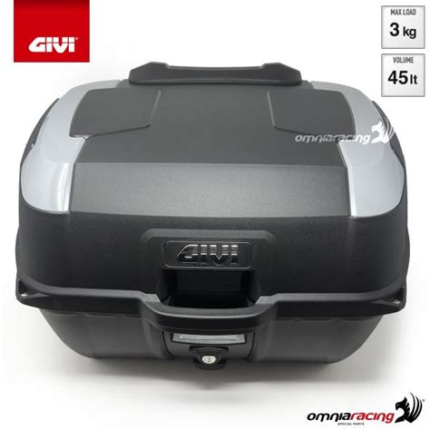 Givi B45 Central Monolock Top Case 45 Liter In Black Abs With Plate