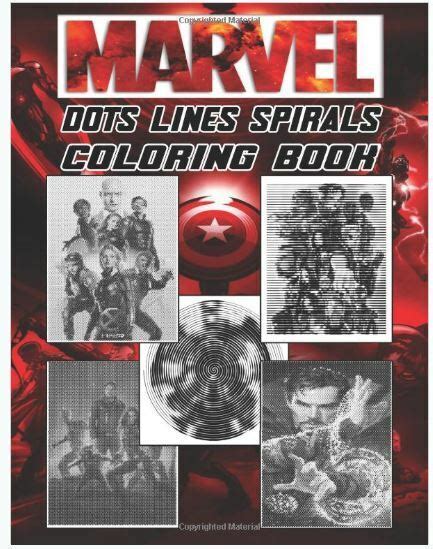 Marvel Dots Lines Spirals Coloring Book An Amazing Coloring Paperback