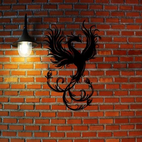 Phoenix Metal Wall Art Metal Wall Decor Metal Wall Art Etsy