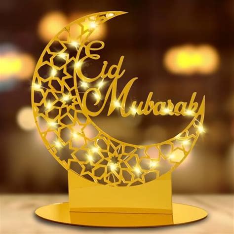 Eid Mubarak Decorations Ramadan Decorations For Home LED Moon Star