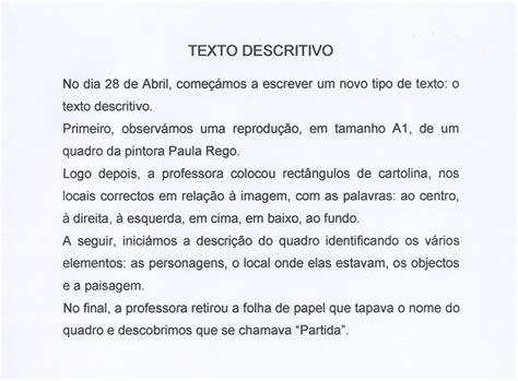 Modelo De Um Texto Descritivo Librain