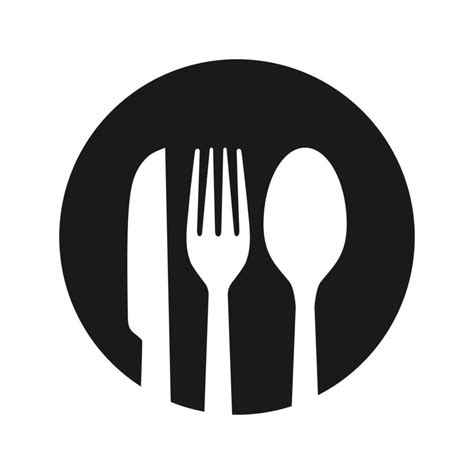 Spoon Fork And Knife Icon Vector Illustration In Trendy Style Logo