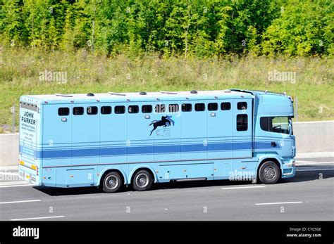 Horse box lorry operated by John Parker International Horse Transport ...