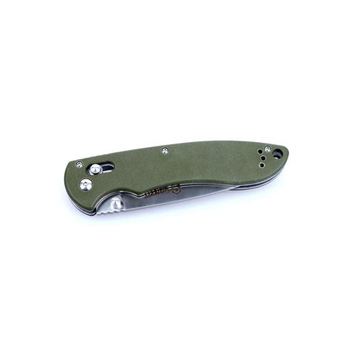 Ganzo Folding Knife Green G10 Handle 440C Plain Edge Ganzo G704-GR