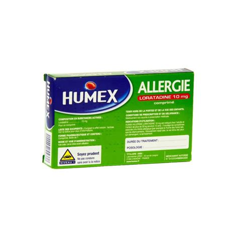 Humex Allergie 10 mg 7 Comprimés