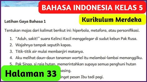 Soal Bahasa Indonesia Kelas Sd Mi Kunci Jawaban Bab Halaman