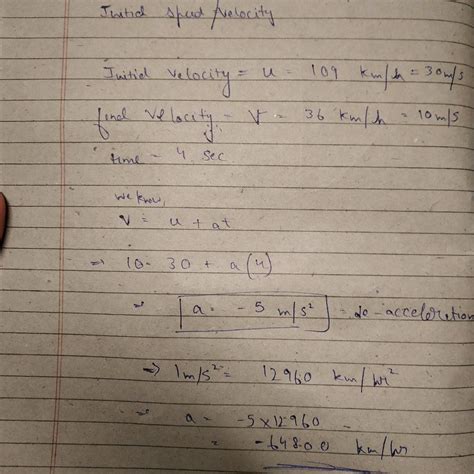 A Car Accelerates Uniformly From Km H To Km H In Sec Calculate