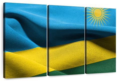 Rwandan Flag Fabric Wall Art | Photography