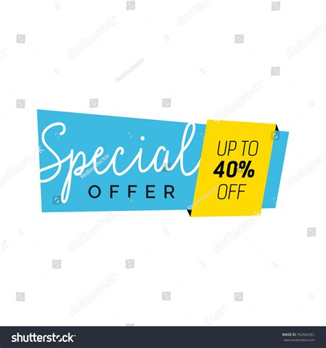 Special Offer Blue Creative Banner Stock Vector Royalty Free