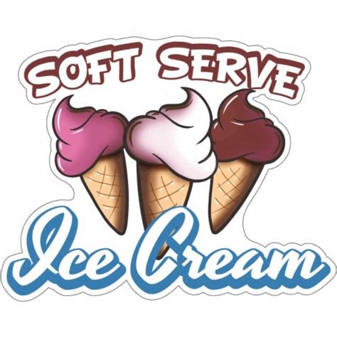 SignMission 8 In Soft Serve Ice Cream Decal Concession Stand Food