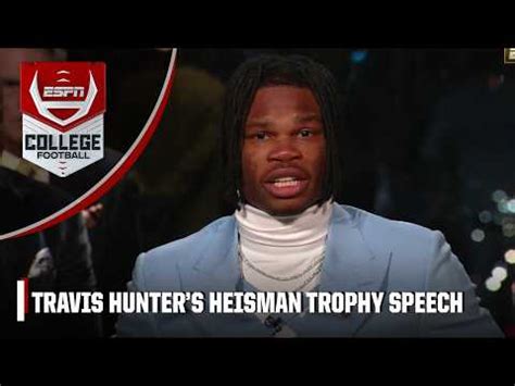 Travis Hunter Wins The 2024 Heisman Trophy FULL SPEECH ESPN College