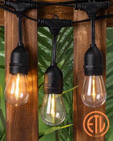 Addlon 48FT LED Outdoor String Lights With 25 Edison Vintage