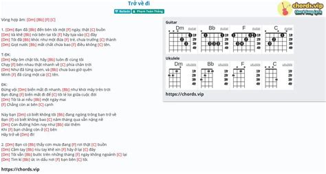 Chord Trở Về đi Tab Song Lyric Sheet Guitar Ukulele Chords Vip