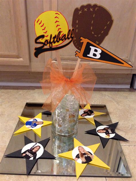 Softball Centerpiece Softball Party Decorations Sports Banquet