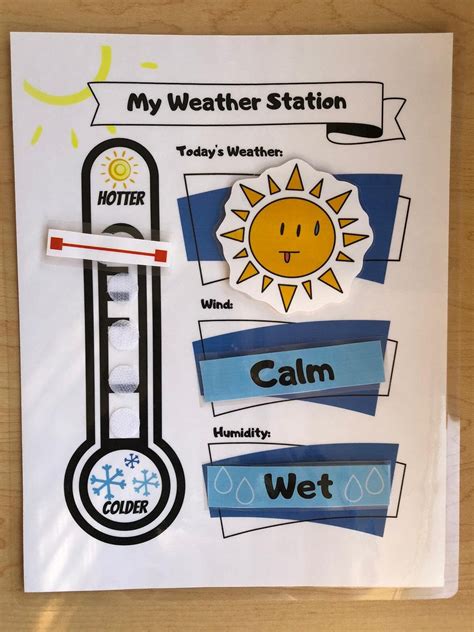 Kids Weather Station Digital Download Full Color Etsy