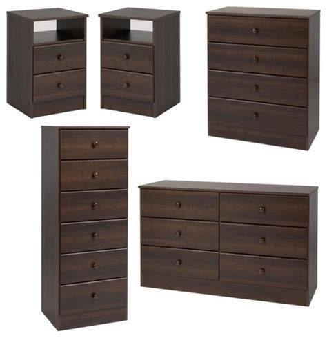 Home Square Piece Set With Lingerie Chest Double Dresser Chest Nightstands Full Size