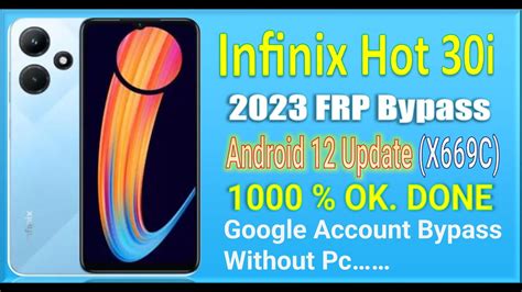 Infinix Hot I Frp Bypass Android Infinix X C Google Account