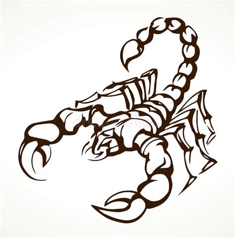 Big Scary Scorpion Vector Drawing Stock Vector Illustration Of