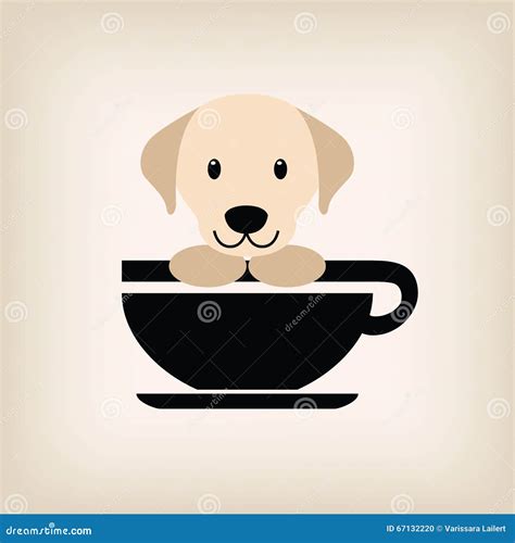 Dog Logo Coffee Vector Stock Vector Illustration Of Relax 67132220