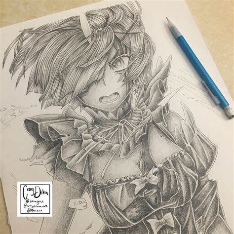 Rem Rezero Pencil Drawing By Mimibert On Deviantart