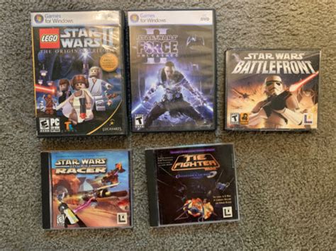 Star Wars Pc Game Lot Battlefront Tie Fighter Lego Racer Power Of Force Ebay