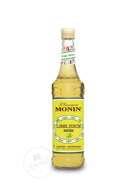 Monin Sirup Lime Juice Cordial 0 7L TrinkKontor Shop Schnaps De