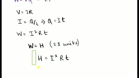 Solved Derive An Expression For Joules Law Of Heating Give Two