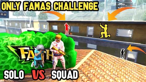 Only Famas Gun Challenge In Clash Squad Free Fire Solo Vs Squad