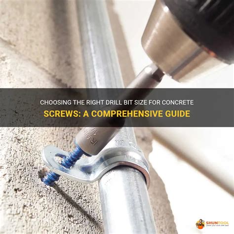 Choosing The Right Drill Bit Size For Concrete Screws A Comprehensive Guide Shuntool