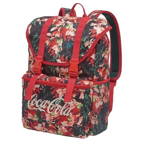 Mochila De Costas G Juvenil Coca Cola Floral Liberty Pacific Mochilas