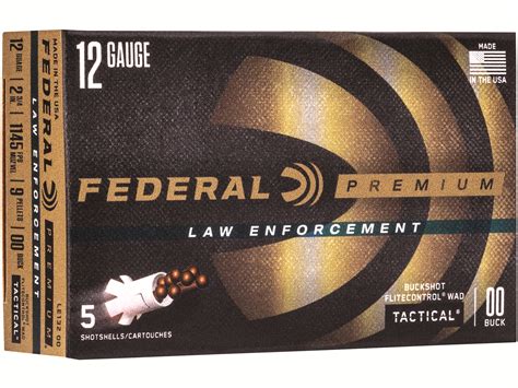 Federal Premium Law Enforcement Tactical 12 Ga Ammo 2 3 4 00 Buckshot