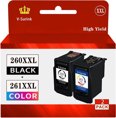 High Yield 260xxl 261xxl Ink Cartridges Replacement For Canon 260 261 Ink Pg 260 Xxl