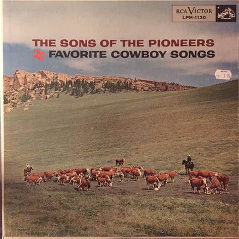 The Sons Of The Pioneers - 25 Favorite Cowboy Songs (Vinyl) | Discogs