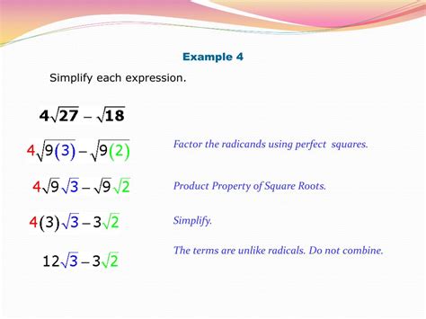 Ppt Adding And Subtracting Radicals Powerpoint Presentation Free