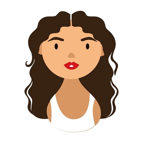 Woman Character With Long Hair National Hispanic Heritage Flat Style