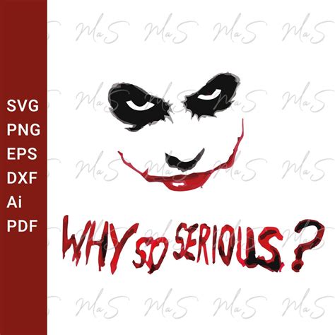 Joker Svg Why So Serious Svg Joker Smile Gothic Joker Loughing Horrow